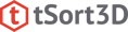 tSort3D - Red & Grey Logo, Transparent