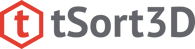 tSort3D - Red & Grey Logo, Transparent