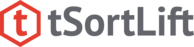 tSortLift - Red & Grey Logo, Transparent
