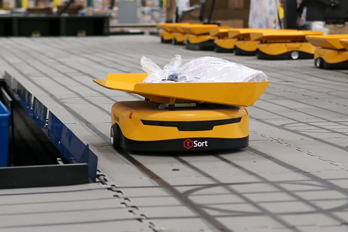 tSortLift Warehouse Sortation Induction Solution