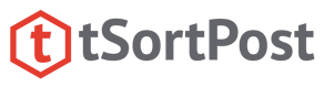 tSortPost - Red & Grey Logo, Transparent